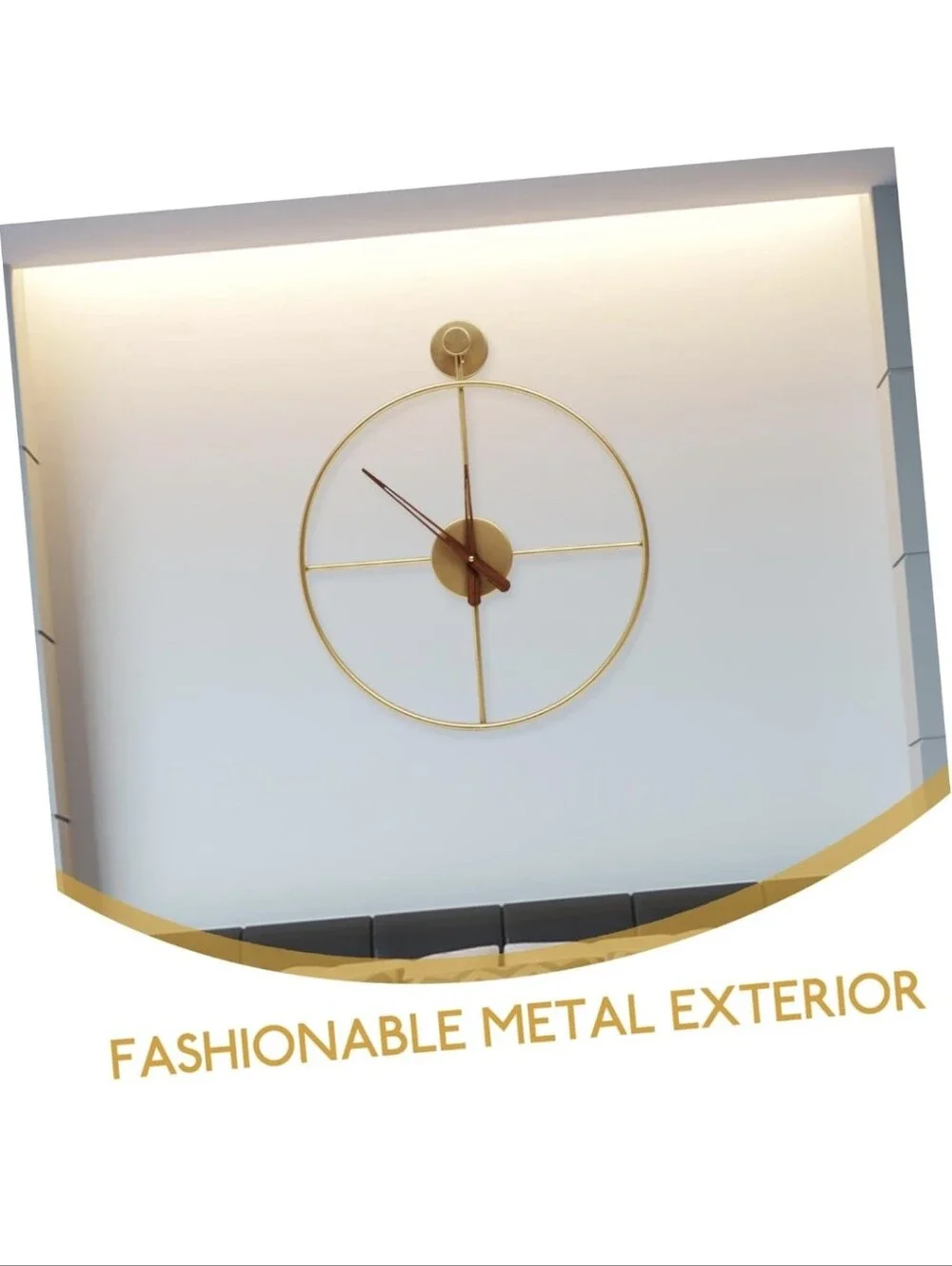 ORFOFE Decorative Art Wall Clock Metal Frame Silent Non-Ticking Design